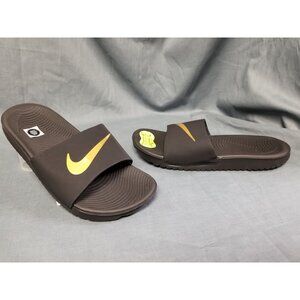 Nike Kids Kawa Slide (GS/PS) Sandals Slides Black Gold Size 2Y NEW WITH TAGS!